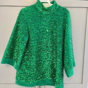 Green Sequin Zara Top